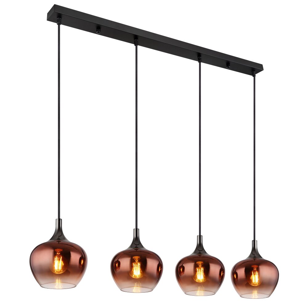 Globo Maxy Hängeleuchte Chrom, Schwarz, 4-flammig main product photo