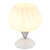 Globo Maxy Tischleuchte Chrom, Weiß, 1-flammig