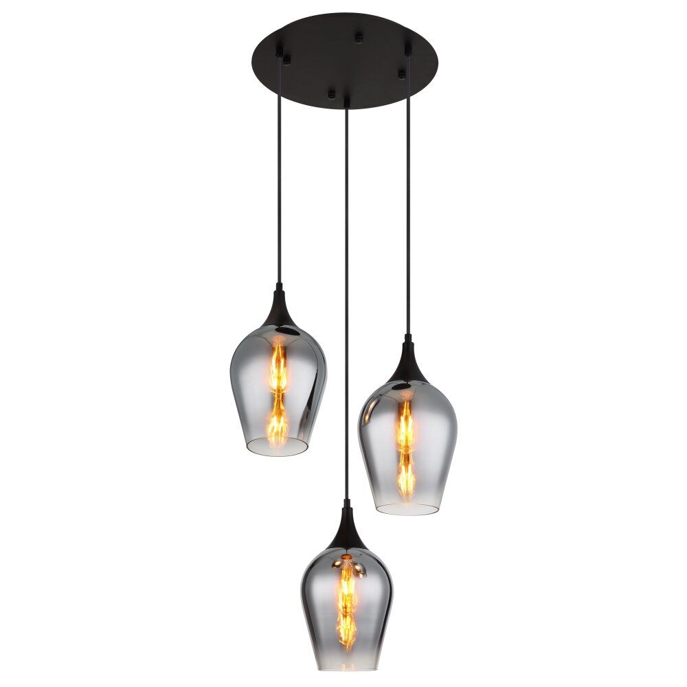 Globo Lavus Hängeleuchte Schwarz, 3-flammig main product photo