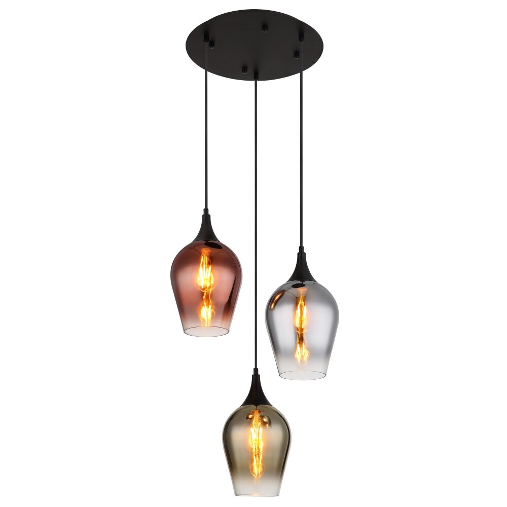 Globo Lavus Hängeleuchte Schwarz, 3-flammig main product photo