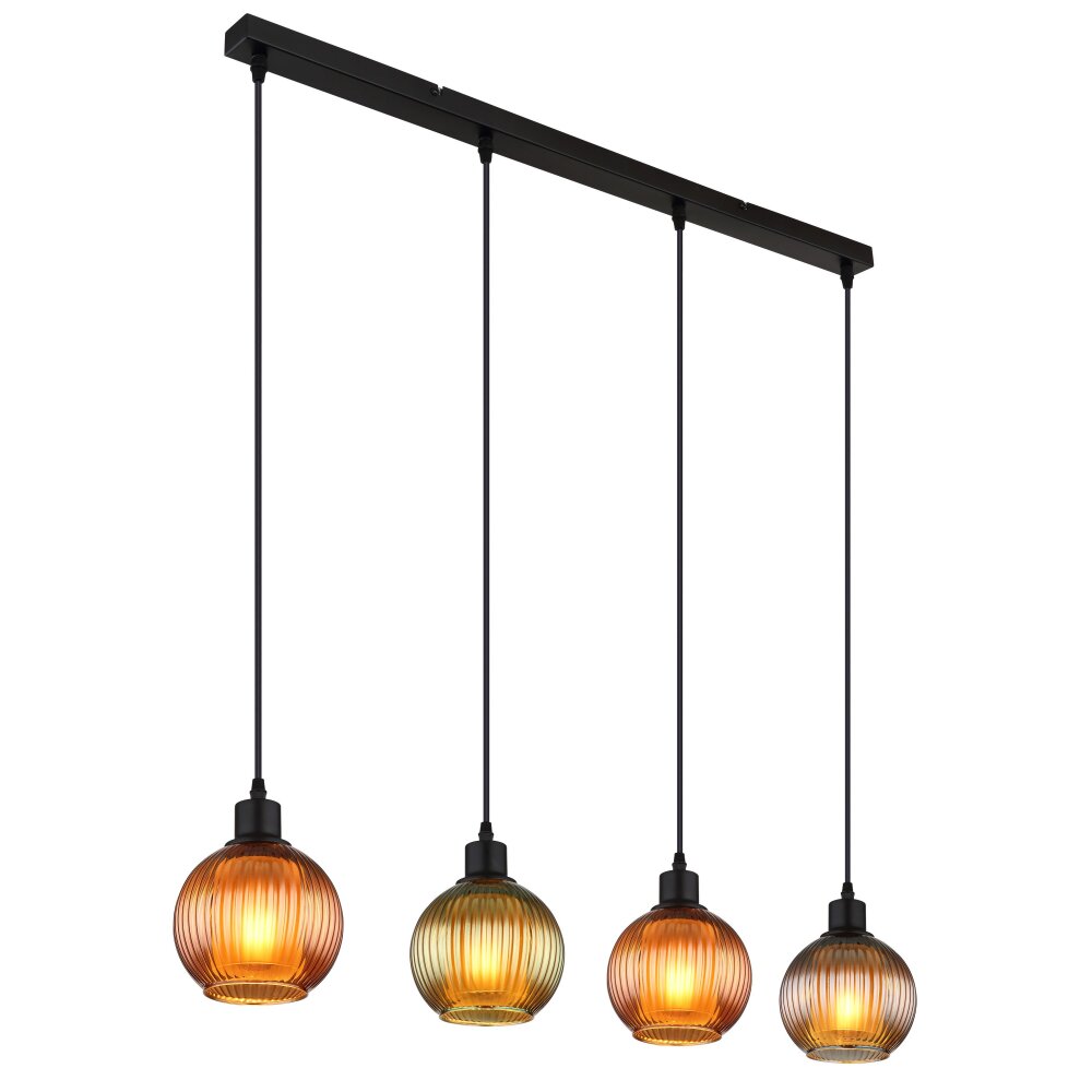 Globo Zumba Hängeleuchte Schwarz, 4-flammig main product photo
