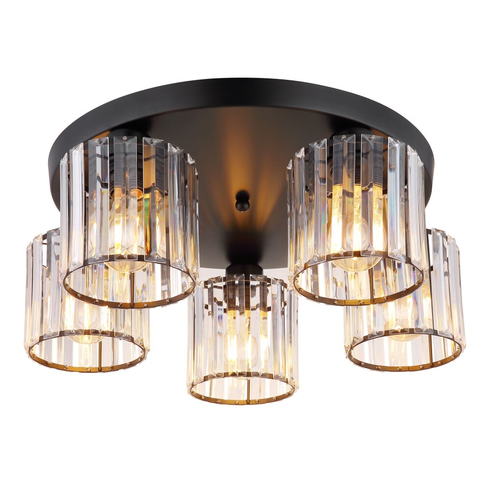 Globo Jordana Deckenleuchte Schwarz, 5-flammig main product photo