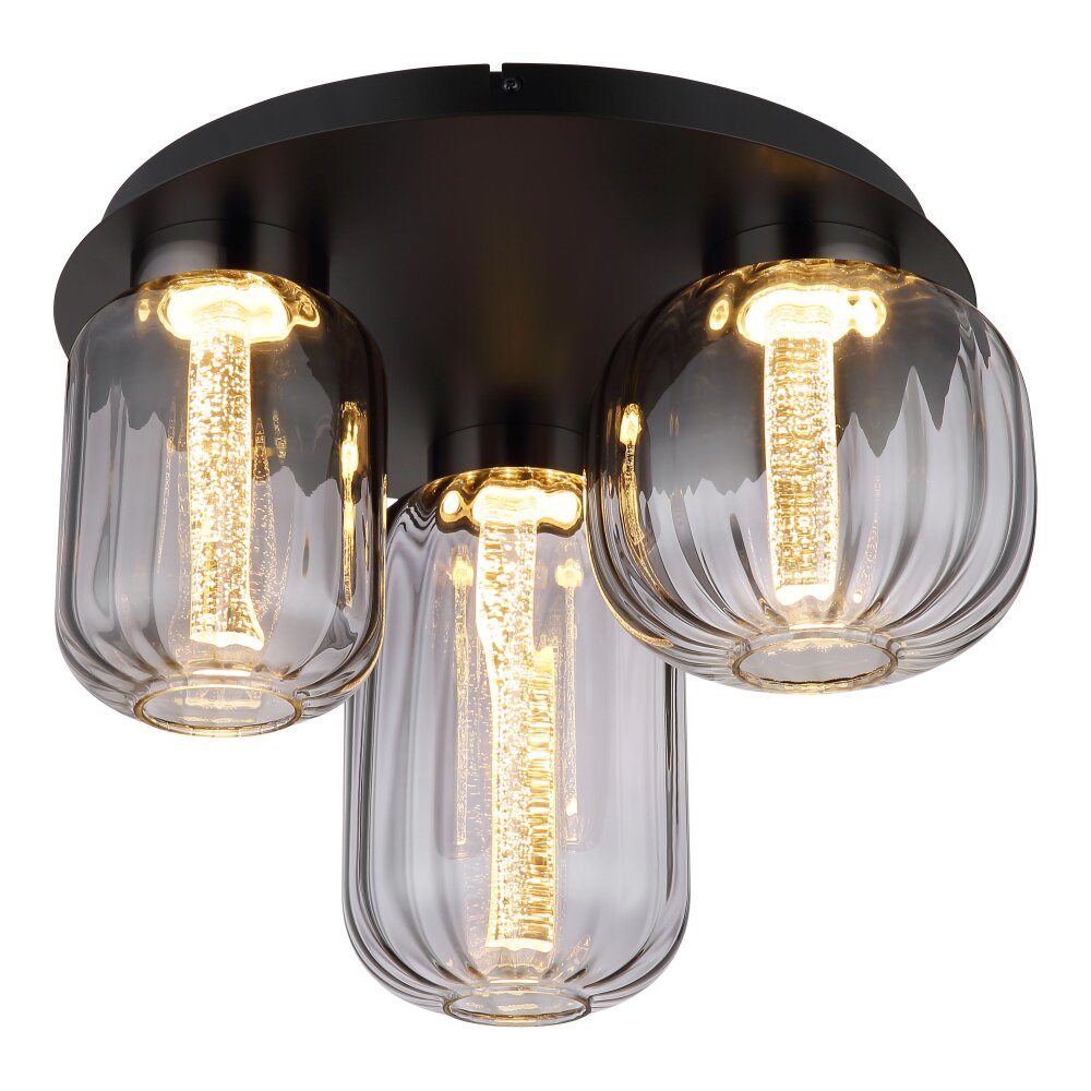 Globo Fluoro Deckenleuchte LED Schwarz, 1-flammig main product photo