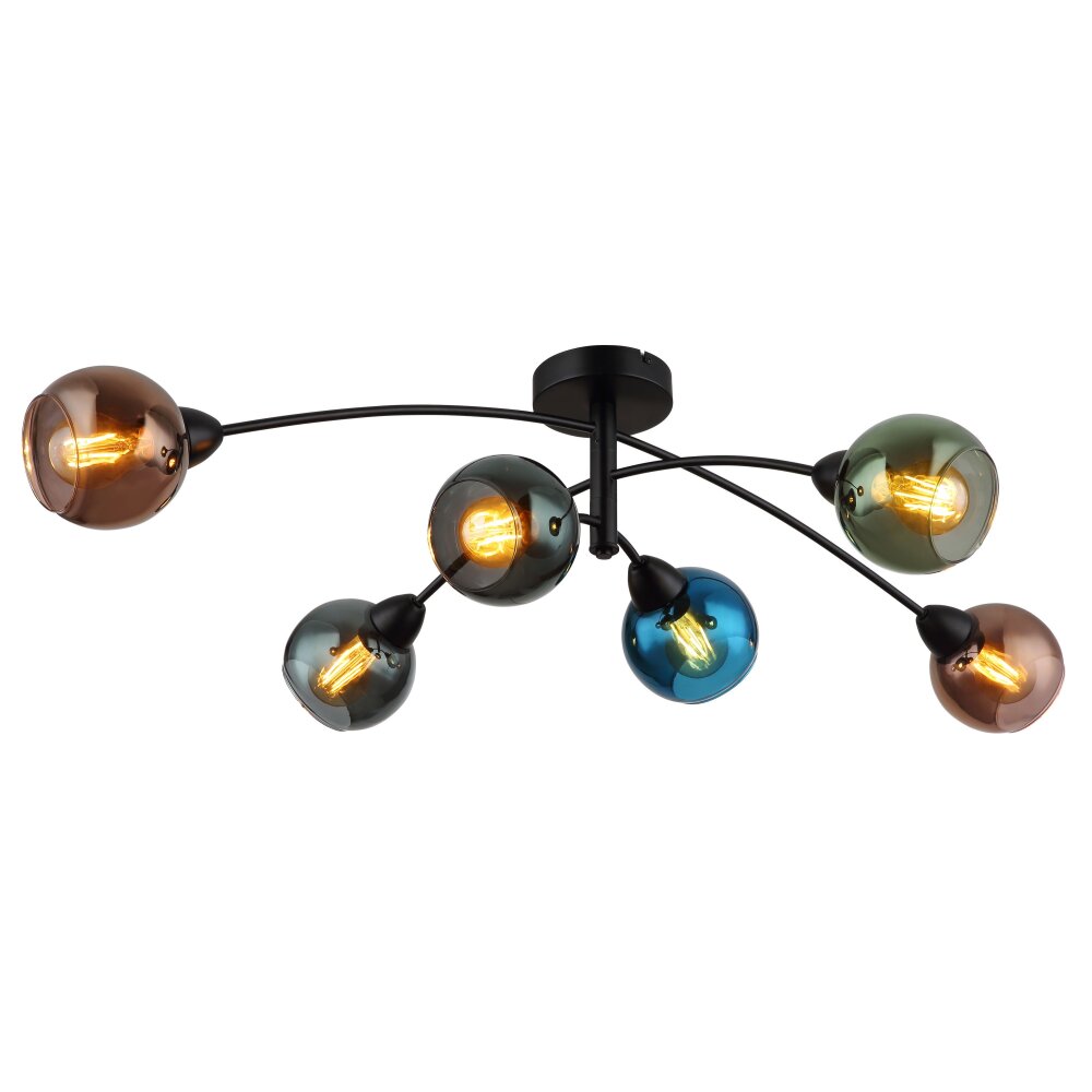 Globo Zarlona Deckenleuchte Schwarz, 6-flammig main product photo