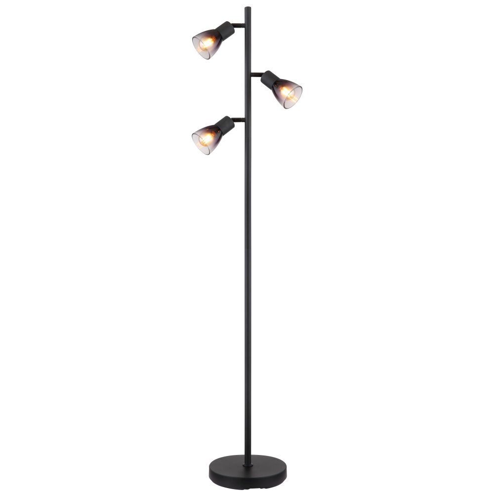 Globo Satella Stehleuchte Schwarz, 3-flammig main product photo