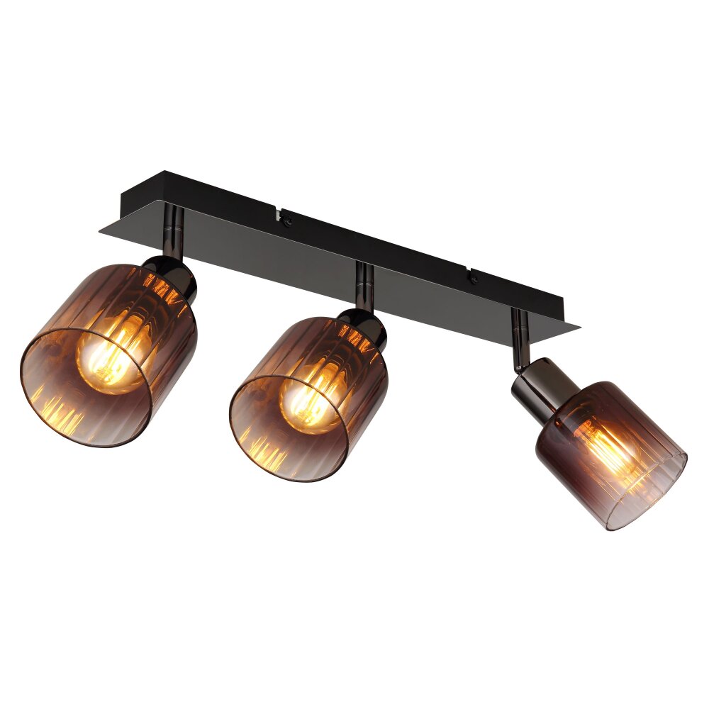 Globo Satella Strahler Chrom, Schwarz, 3-flammig main product photo