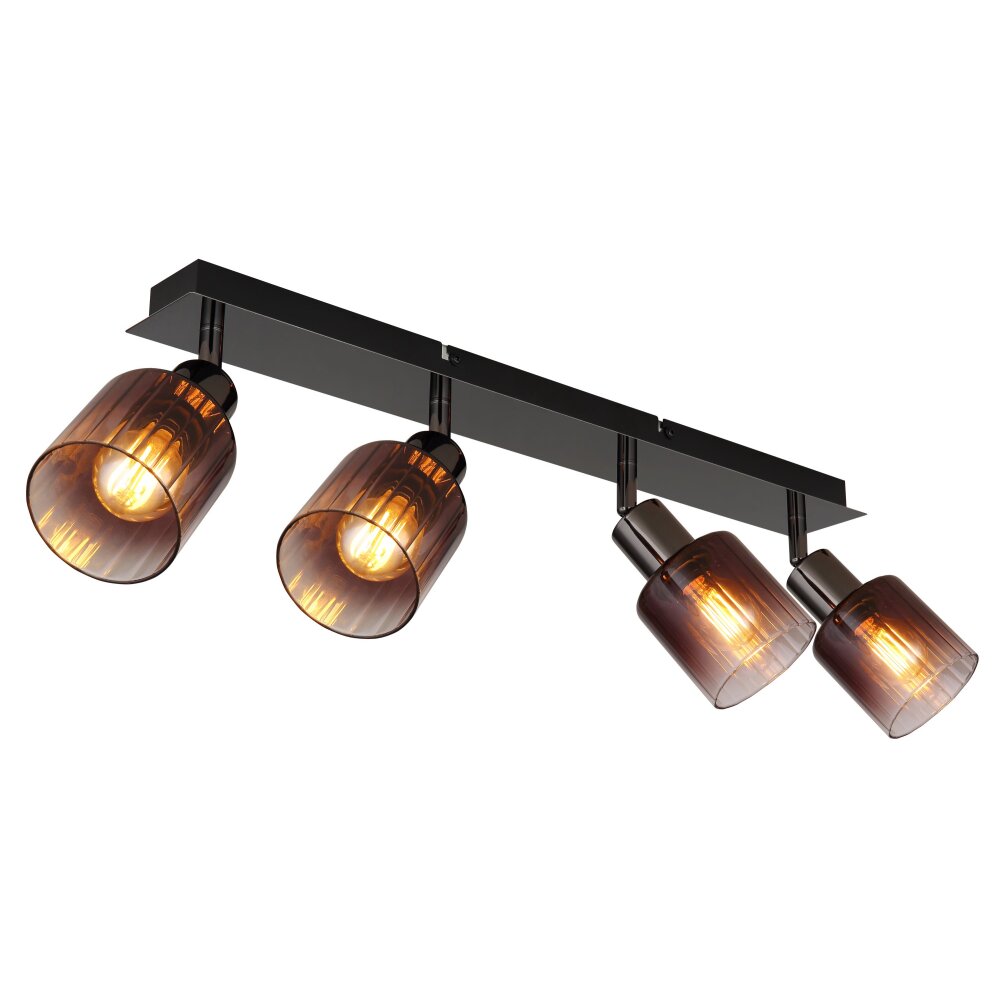 Globo Satella Strahler Chrom, Schwarz, 4-flammig main product photo