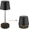 Globo Carlos Tischleuchte LED Chrom, Schwarz, 1-flammig