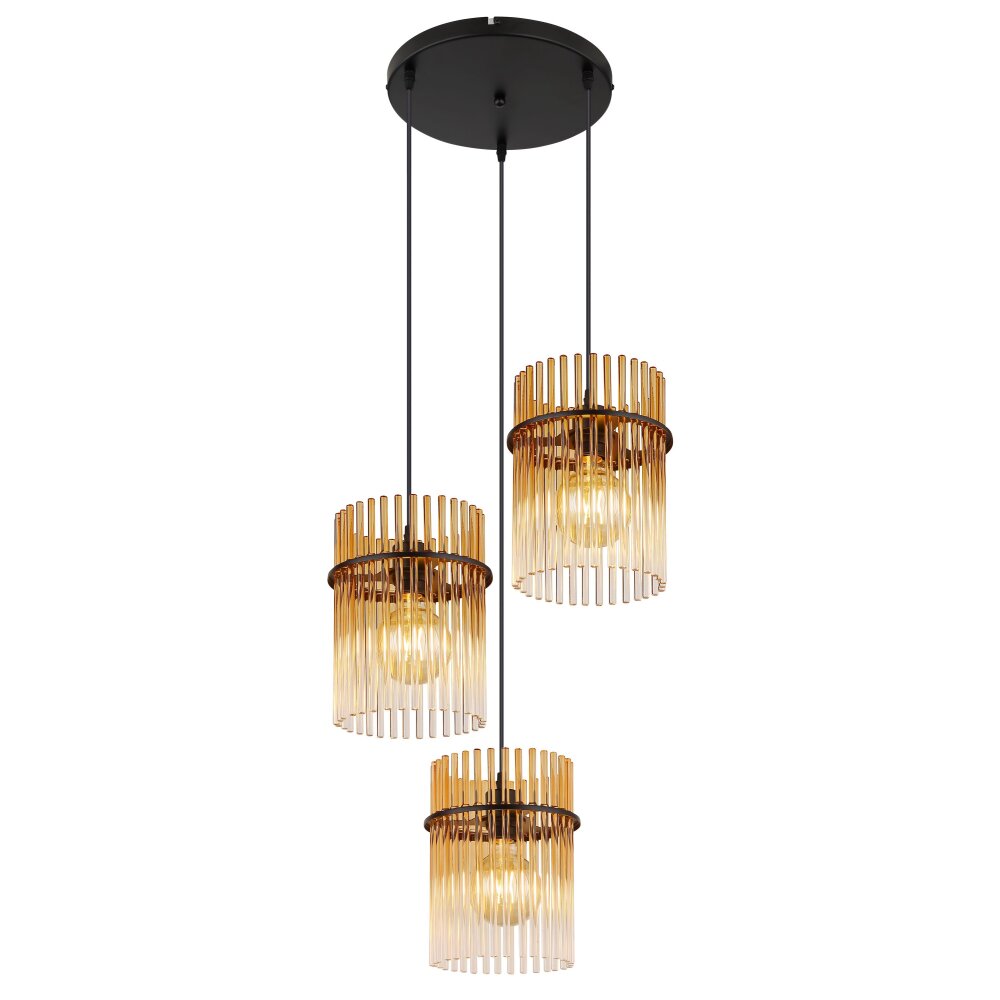 Globo Gorley Hängeleuchte Schwarz, 3-flammig main product photo
