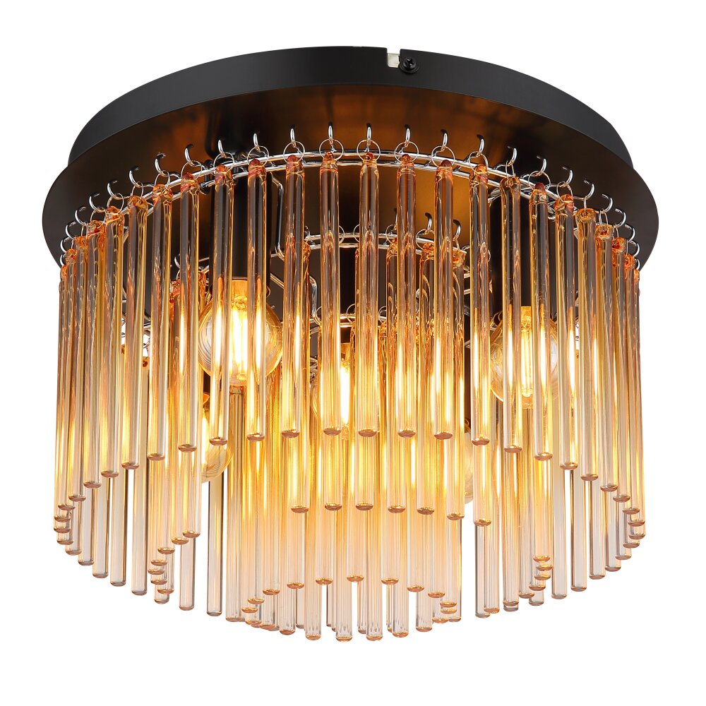Globo Gorley Deckenleuchte Chrom, Schwarz, 5-flammig main product photo