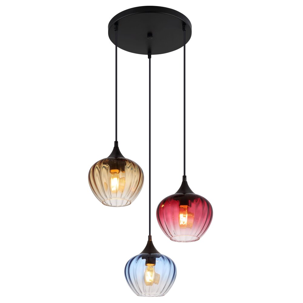 Globo Sander Hängeleuchte Schwarz, 3-flammig main product photo