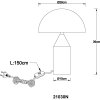Pilzlampe Globo Atoma Tischleuchte Nickel-Matt, 2-flammig