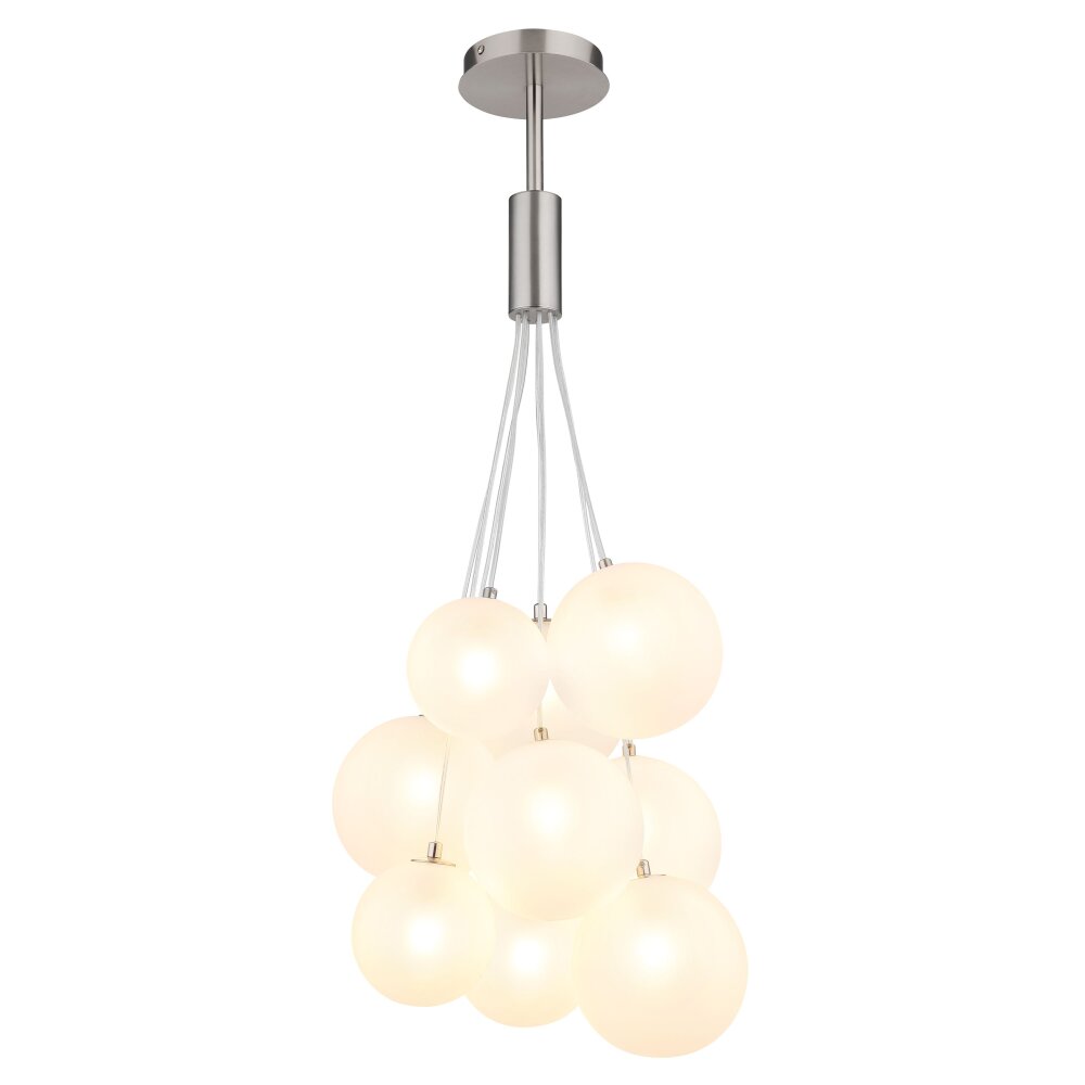 Globo Ballgi Hängeleuchte Nickel-Matt, 9-flammig main product photo