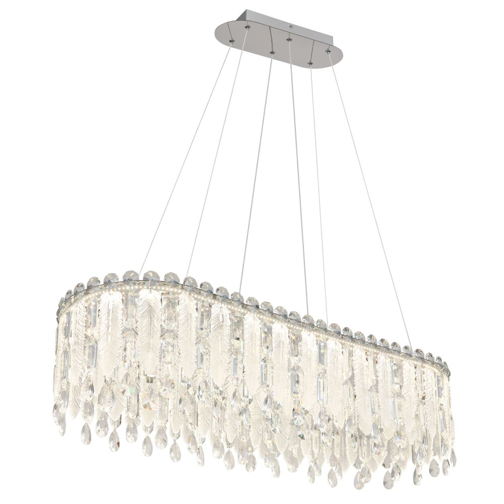 Globo Klunka Hängeleuchte LED Chrom, 1-flammig, Fernbedienung main product photo