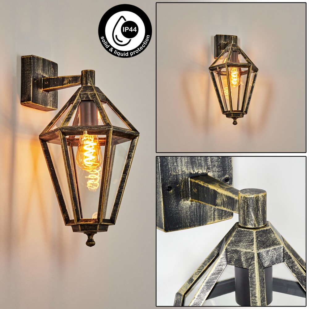 Falfosa Außenwandleuchte Gold, Schwarz, 1-flammig main product photo