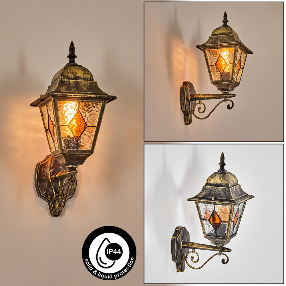 Chatelain Außenwandleuchte Gold, Schwarz, 1-flammig main product photo