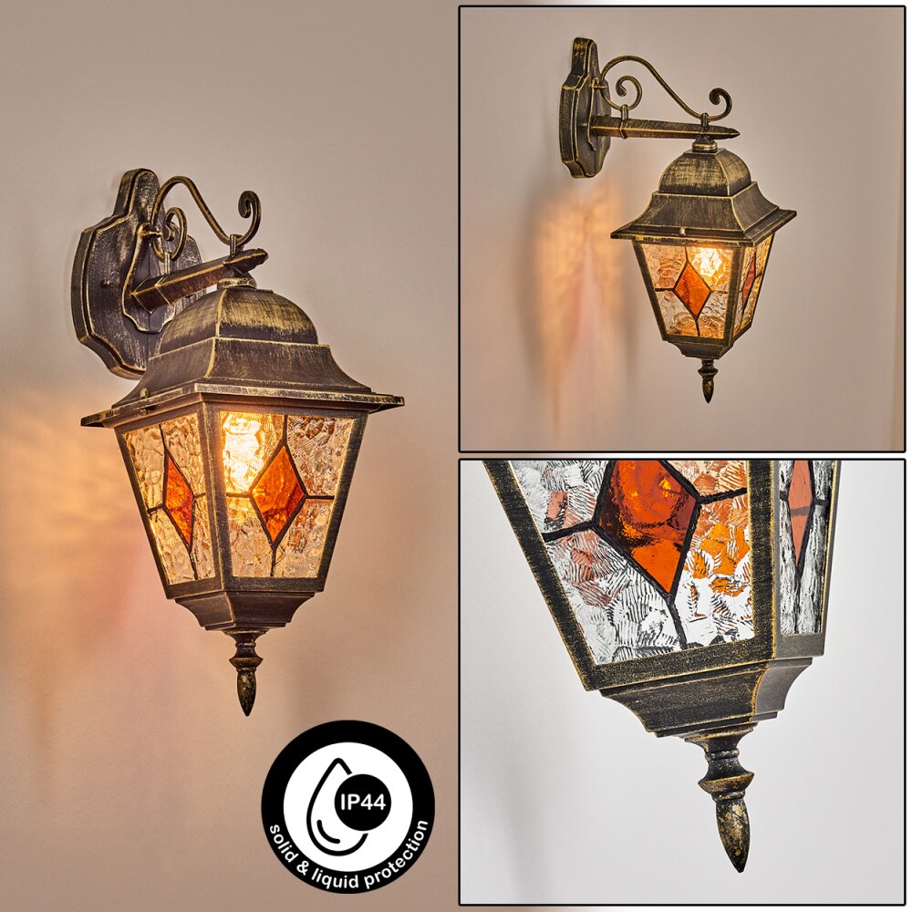 Chatelain Außenwandleuchte Gold, Schwarz, 1-flammig main product photo