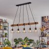 Koyoto Pendelleuchte Glas 15 cm Naturfarben, Schwarz, 5-flammig