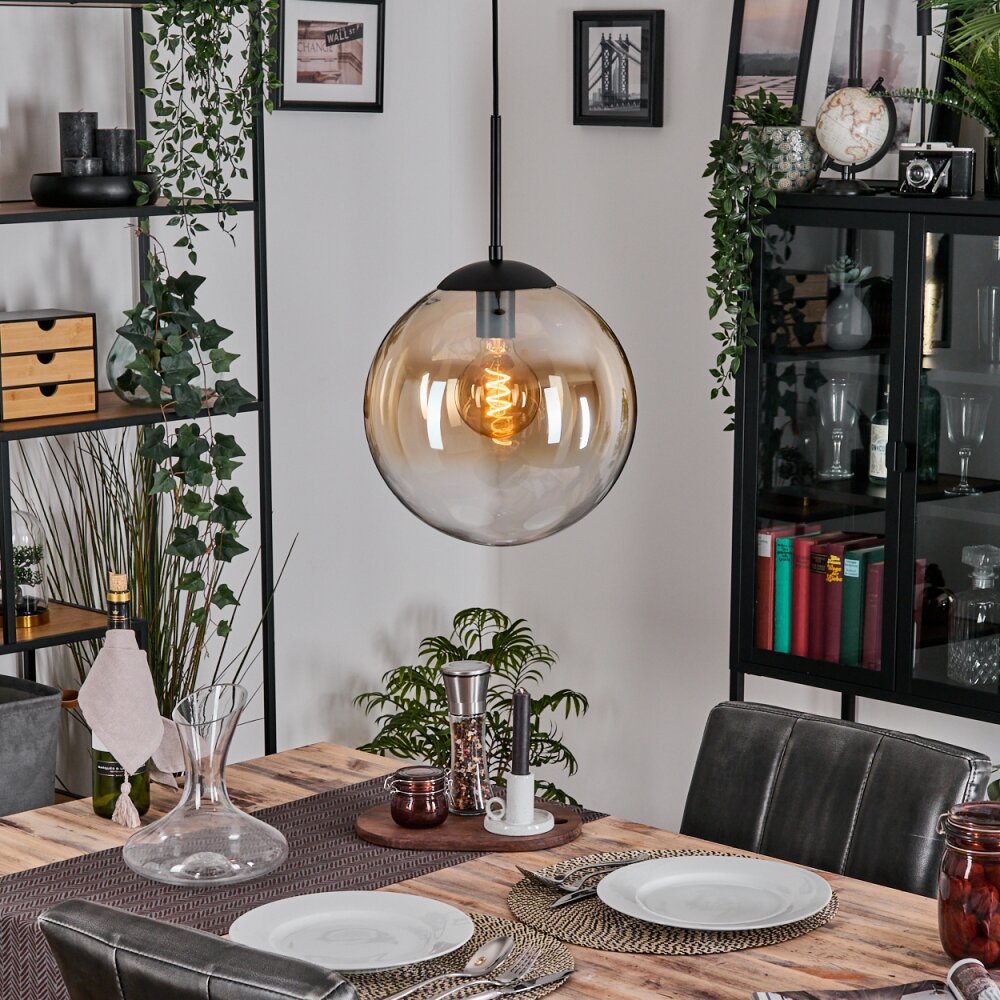 Gastor Hängeleuchte Glas 30 cm Bernsteinfarben, Klar, 1-flammig main product photo