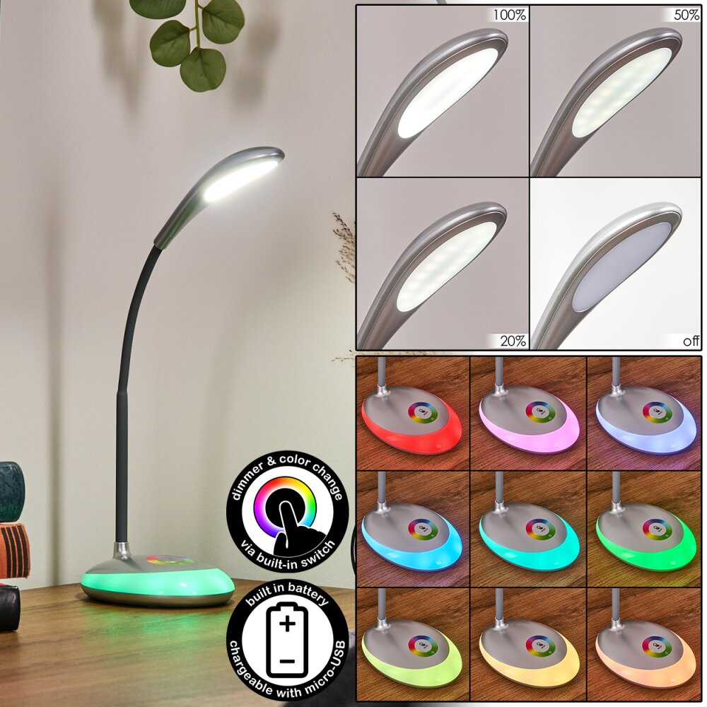 Sneslev Tischleuchte LED Silber, 1-flammig, Farbwechsler main product photo