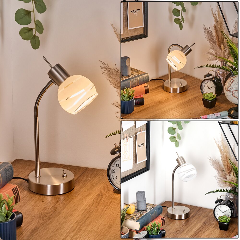 Warga Tischleuchte Nickel-Matt, 1-flammig main product photo