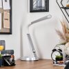 Tykby Tischleuchte LED Silber, Weiß, 1-flammig