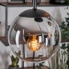 Gastor Hängeleuchte Glas 15 cm Chrom, Klar, Rauchfarben, 5-flammig