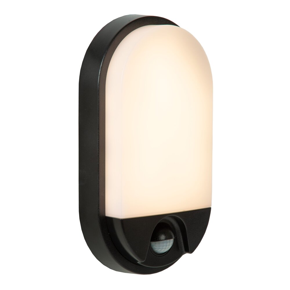 Lucide HUPS IR Außenwandleuchte LED Schwarz, 1-flammig, Bewegungsmelder main product photo