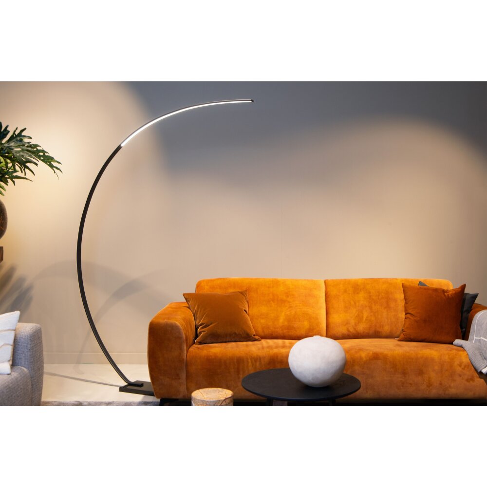 Lucide CURVE Stehleuchte LED Schwarz, 1-flammig main product photo