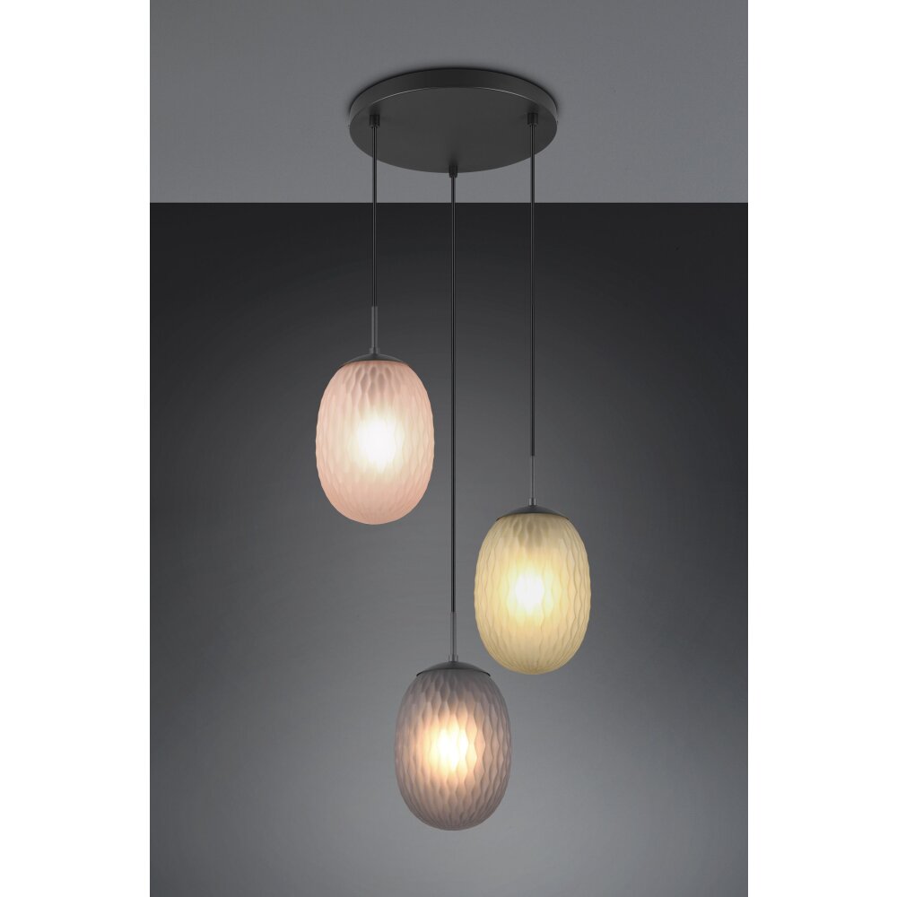 Trio Facette Pendelleuchte Schwarz, 3-flammig main product photo