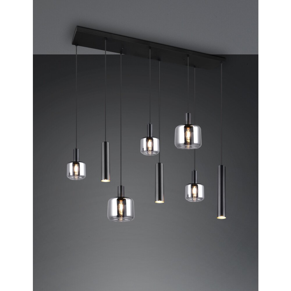 Trio Mataro Pendelleuchte Schwarz, 8-flammig main product photo