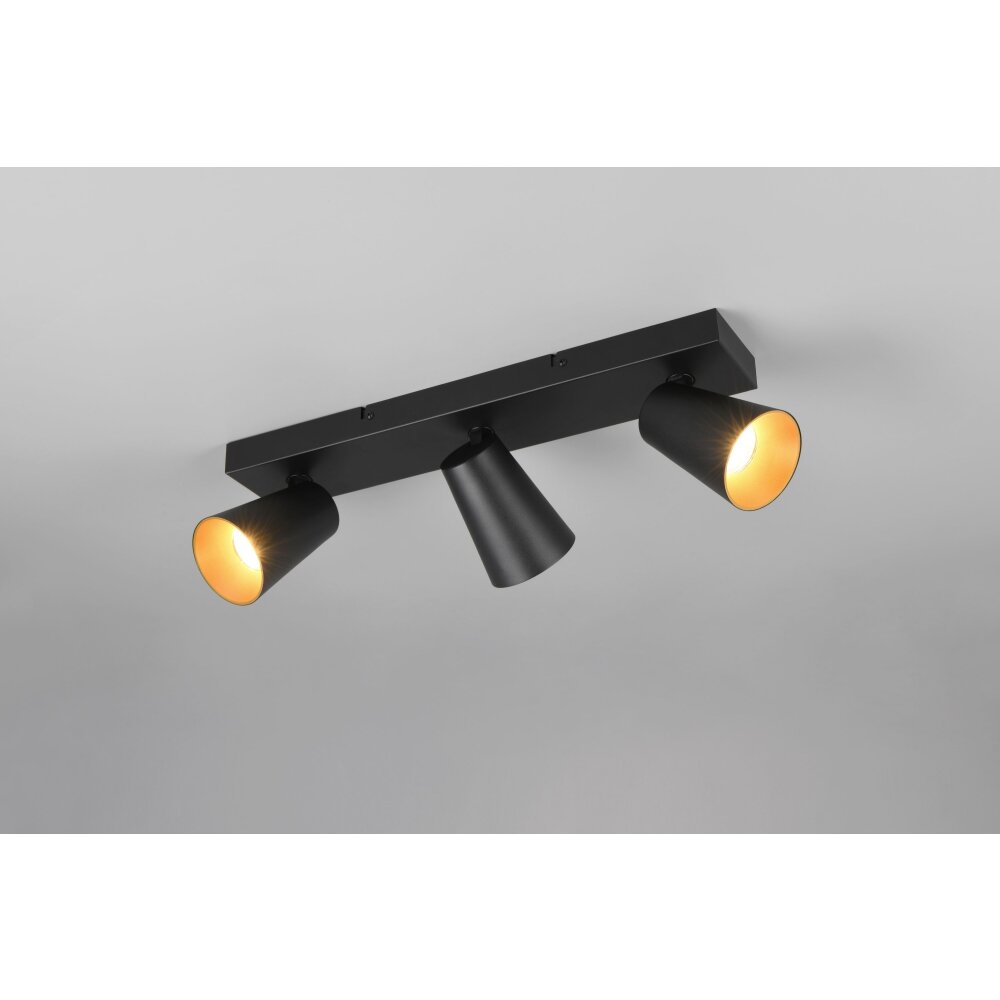 Trio Sharp Deckenspot Schwarz, 3-flammig main product photo