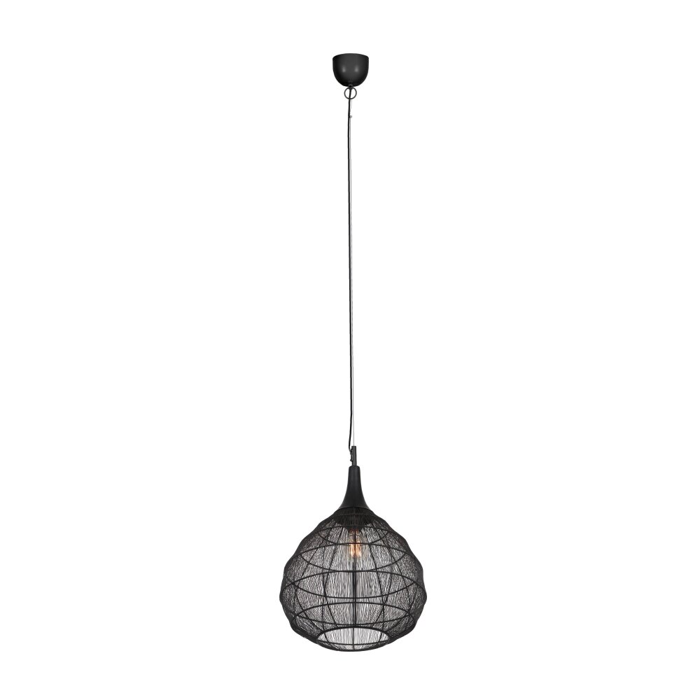 Trio SORAYA Pendelleuchte Schwarz, 1-flammig main product photo