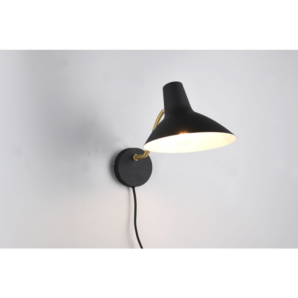 Trio Traveller Wandleuchte Schwarz-Gold, 1-flammig main product photo