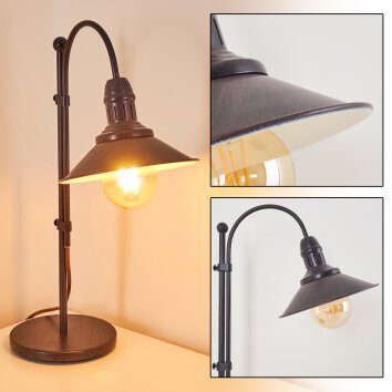 Nibyn Tischleuchte Beige, Dunkelbraun, 1-flammig
