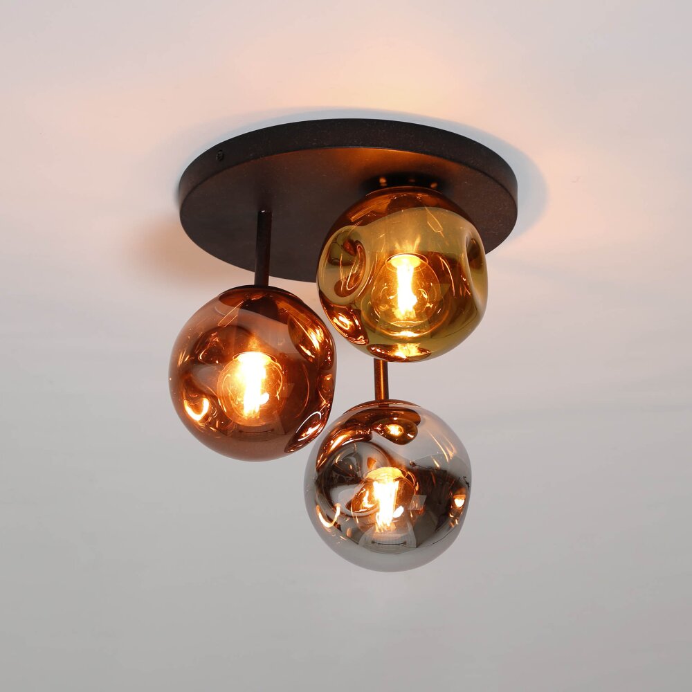 Stellar Deckenleuchte Anthrazit, 3-flammig main product photo