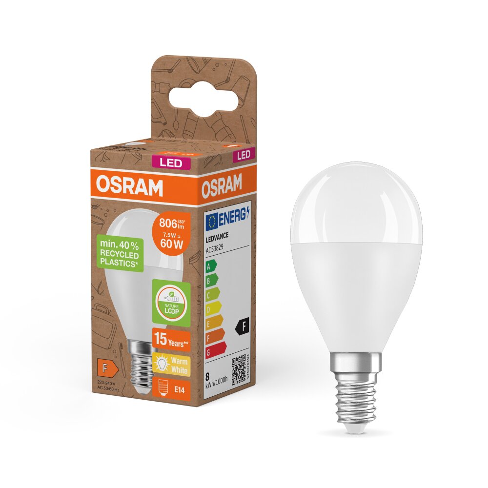 Osram LED E14 7,5 Watt 2700 Kelvin 806 Lumen main product photo