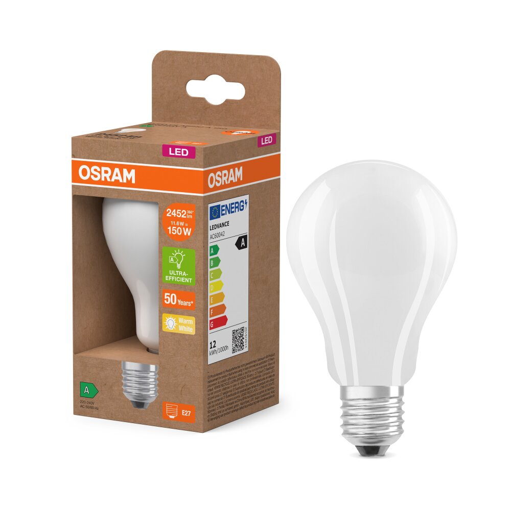 Osram LED E27 11,6 Watt 2700 Kelvin 2452 Lumen main product photo