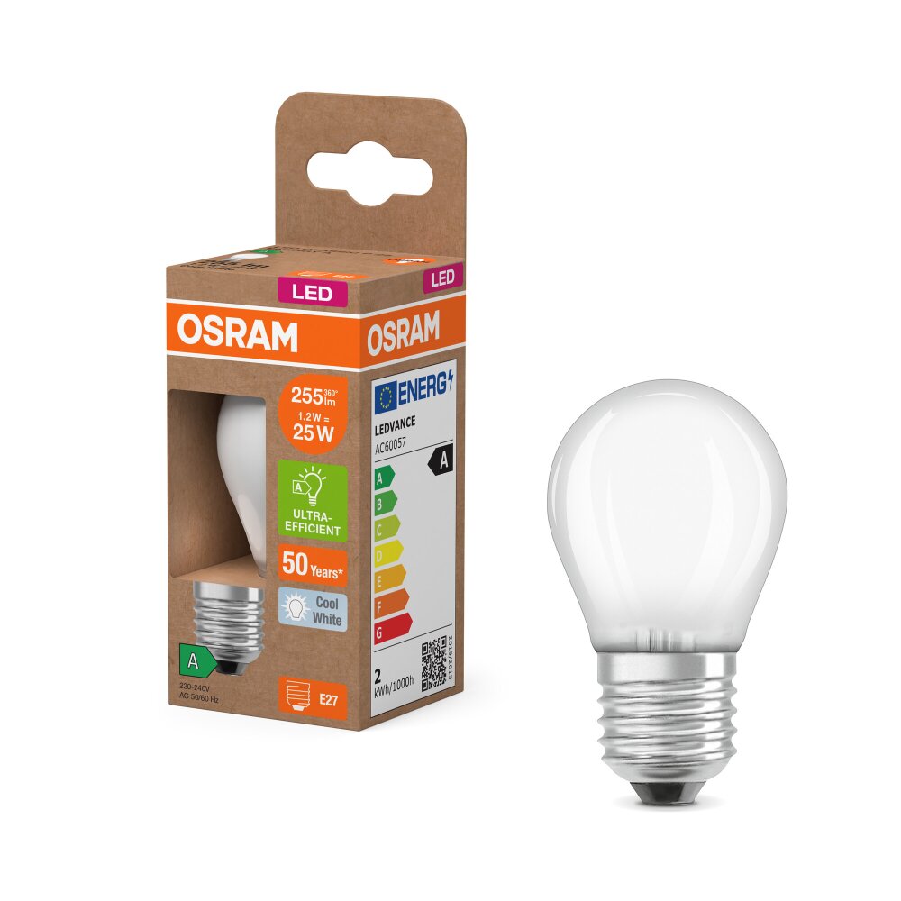 Osram LED E27 1,2 Watt 4000 Kelvin 255 Lumen main product photo