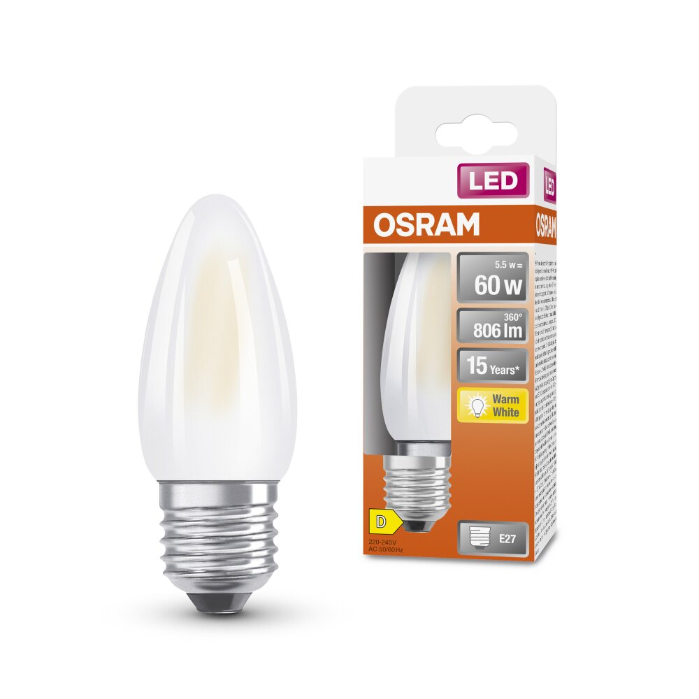 Osram LED E27 5,5 Watt 2700 Kelvin 806 Lumen main product photo
