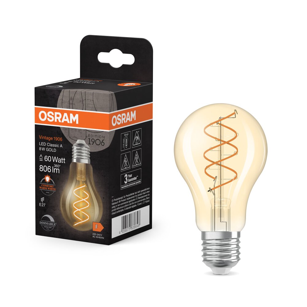 Osram LED E27 8 Watt 2200 Kelvin 806 Lumen main product photo