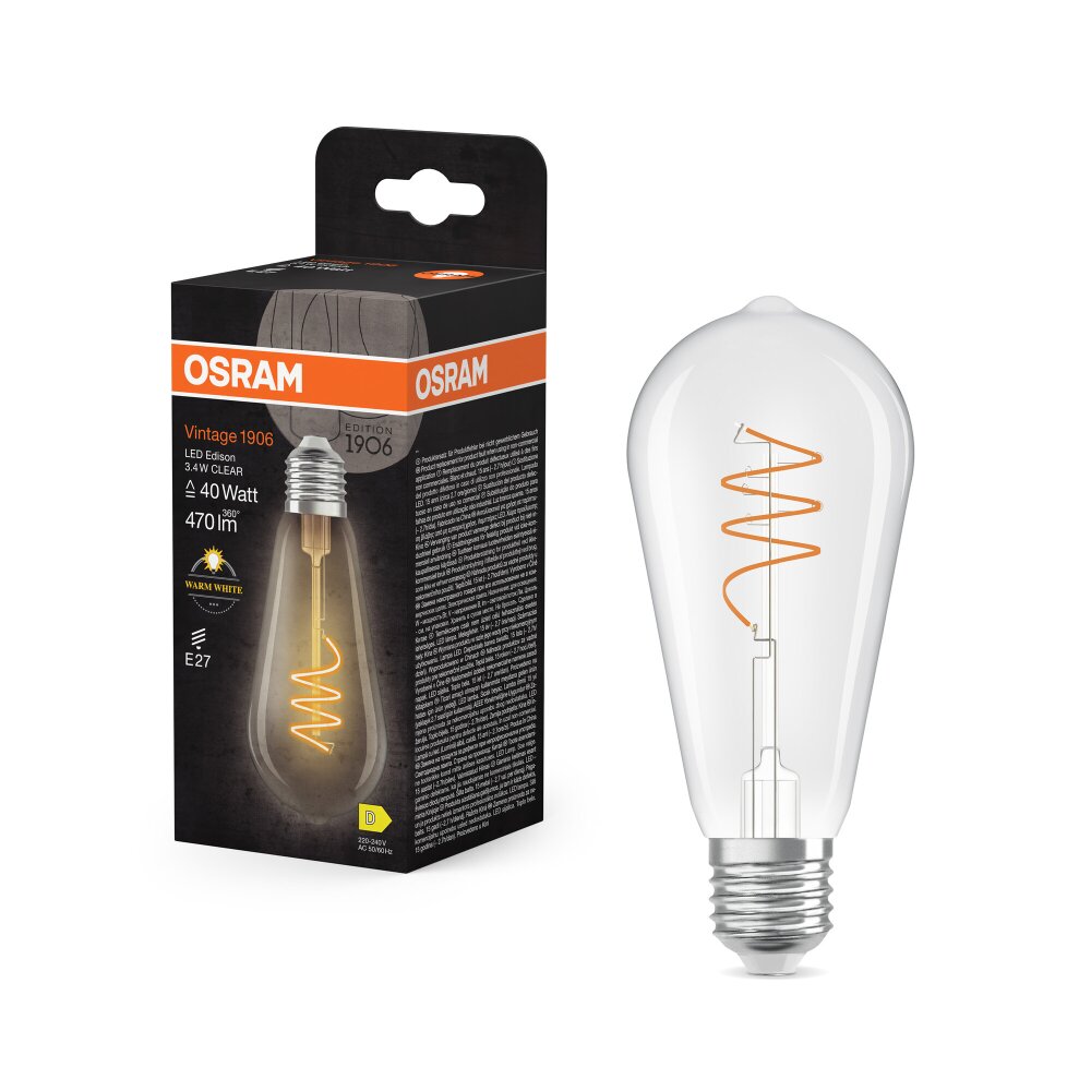Osram LED E27 3,4 Watt 2700 Kelvin 470 Lumen main product photo
