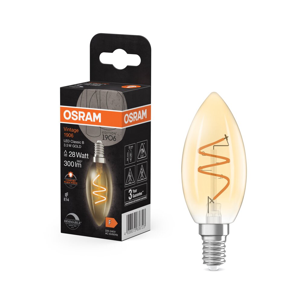 Osram LED E14 3,5 Watt 2200 Kelvin 300 Lumen main product photo