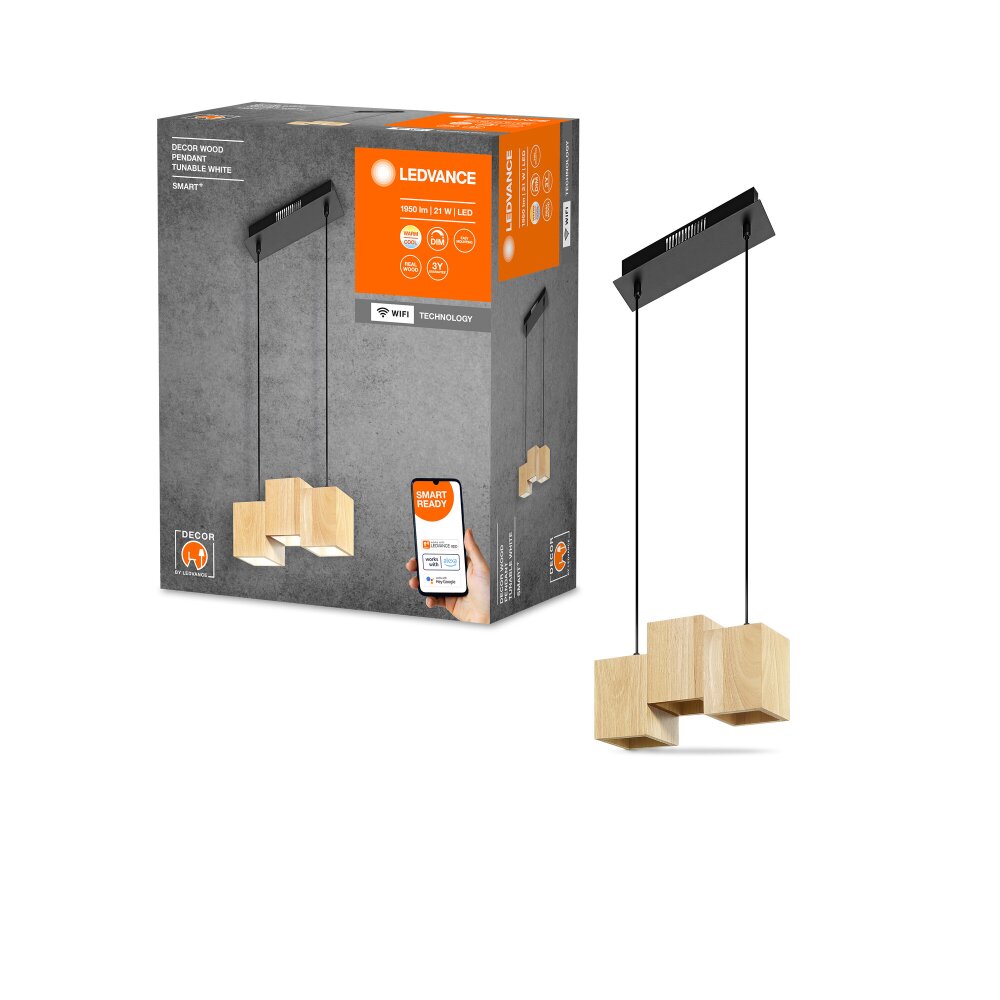 LEDVANCE SMART WIFI DECOR Wand- und Deckenleuchte Schwarz, 1-flammig main product photo