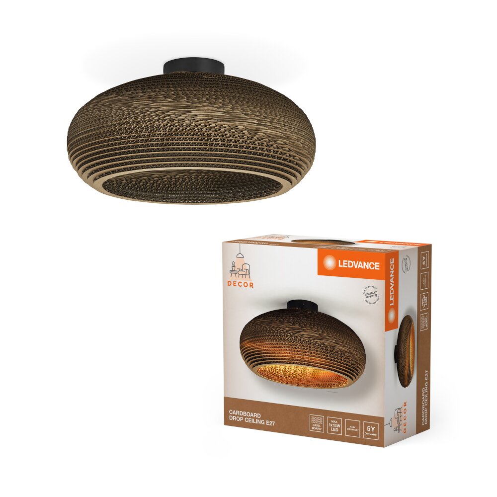 LEDVANCE DECOR Wand- und Deckenleuchte Braun, 1-flammig main product photo