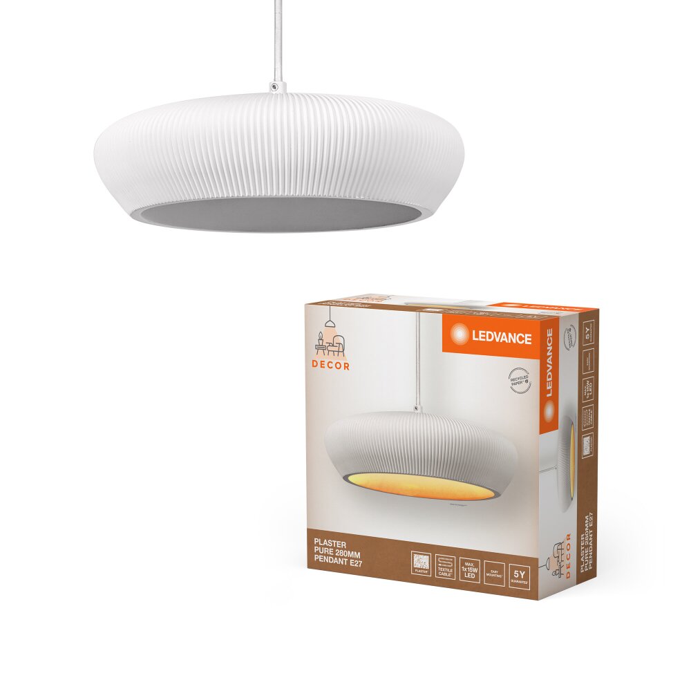 LEDVANCE DECOR Wand- und Deckenleuchte Weiß, 1-flammig main product photo