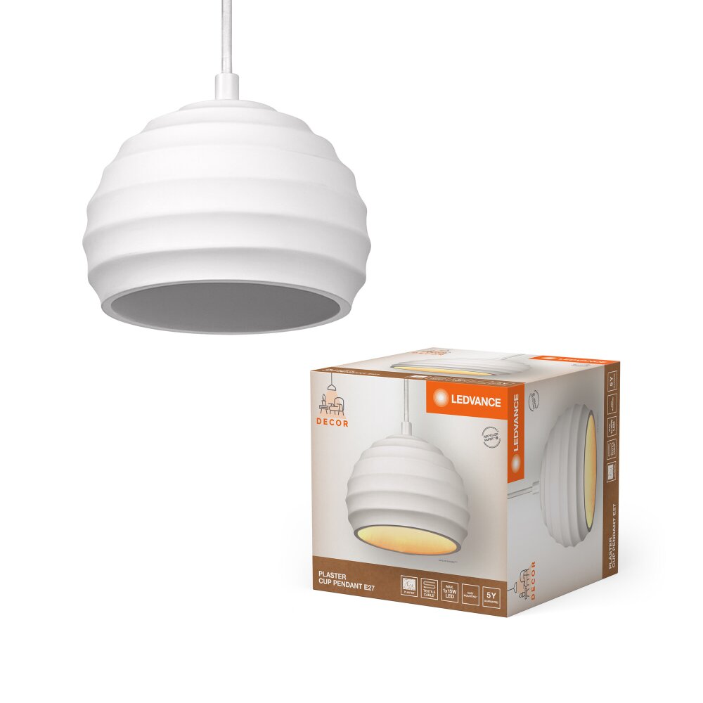 LEDVANCE DECOR Wand- und Deckenleuchte Weiß, 1-flammig main product photo