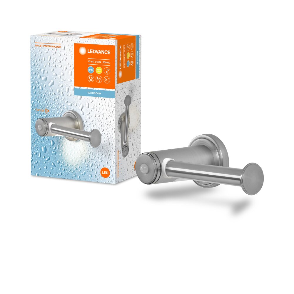 LEDVANCE BATHROOM Badleuchte Silber, 1-flammig, Bewegungsmelder main product photo