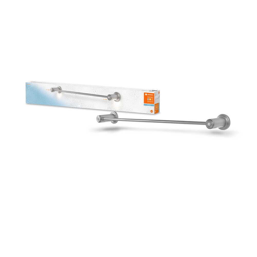 LEDVANCE BATHROOM Badleuchte Silber, 1-flammig, Bewegungsmelder main product photo