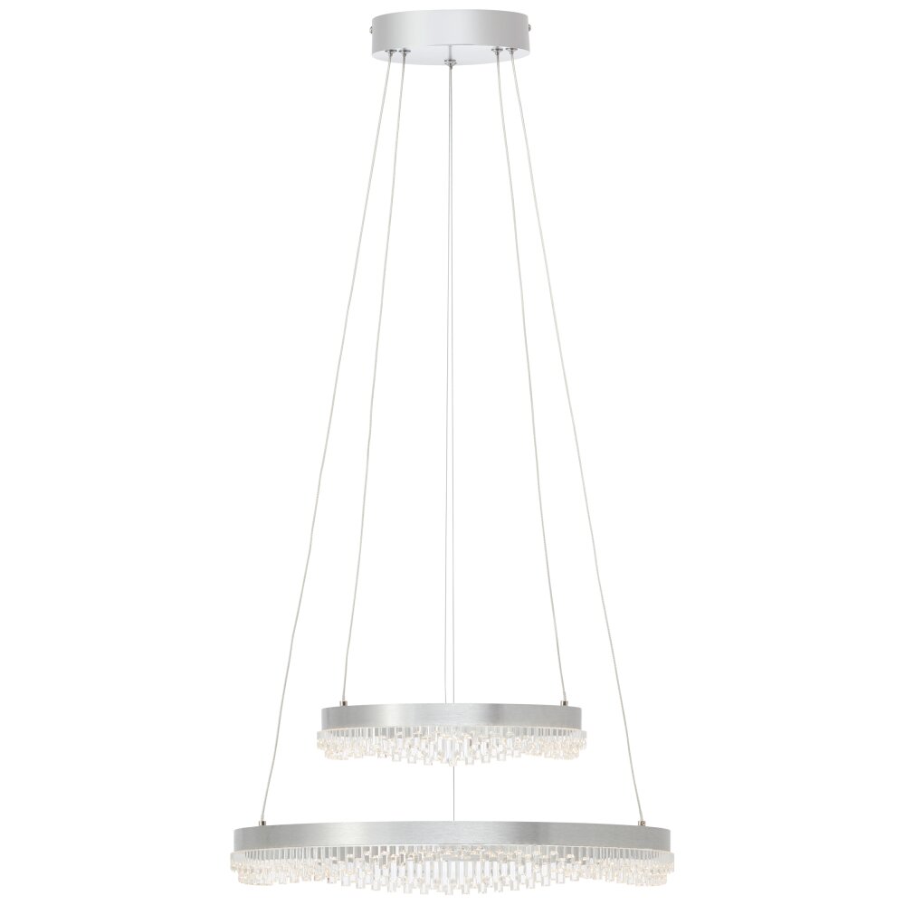 Brilliant Aurora Pendelleuchte LED Silber, 1-flammig, Fernbedienung main product photo